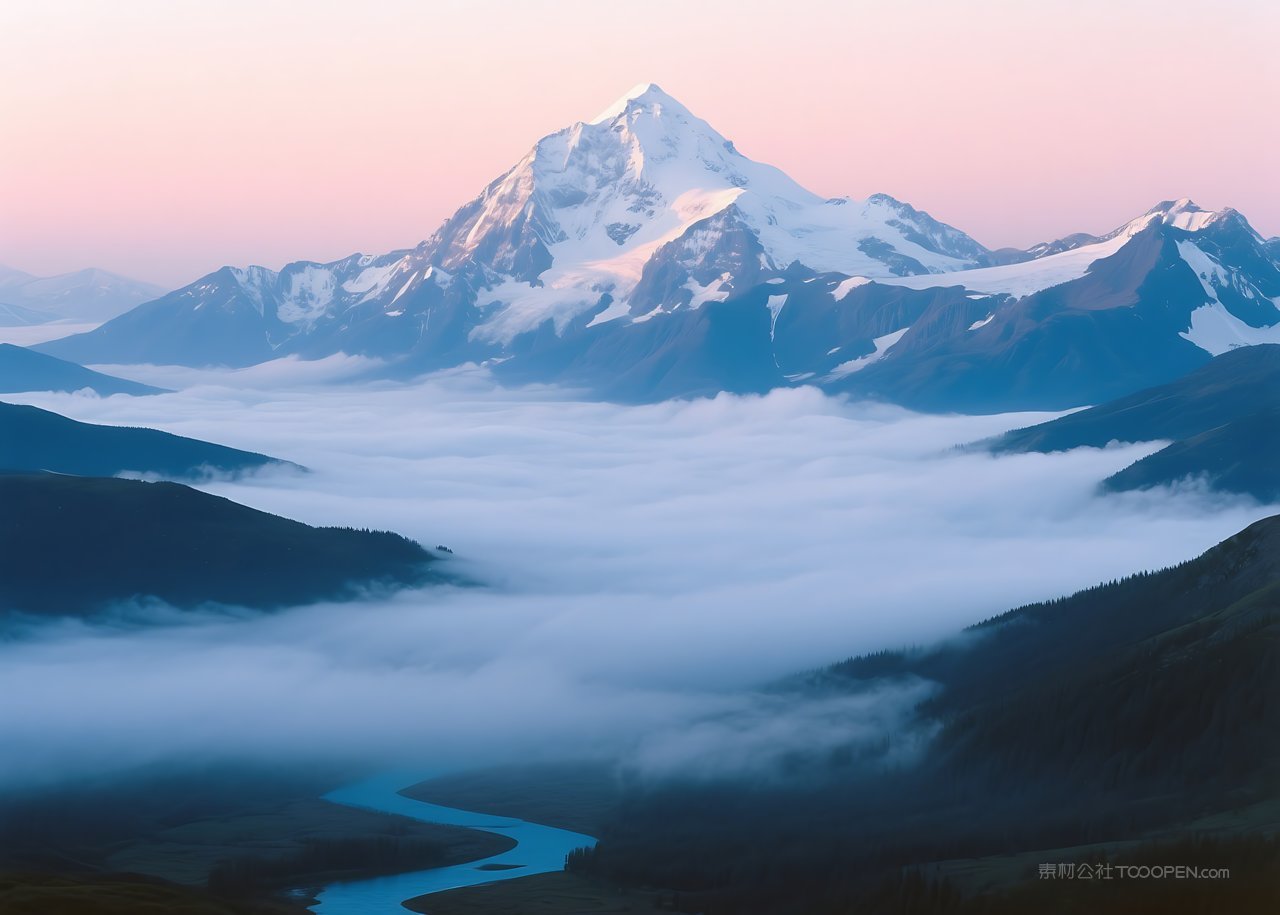 风景景色山峰自然山水唯美天空