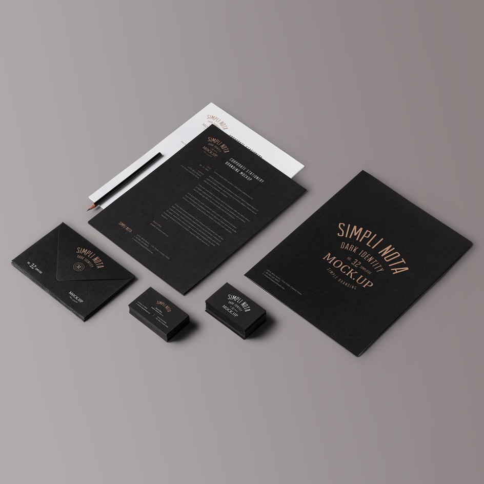 海报宣传单DM单单页名片信封信纸样机