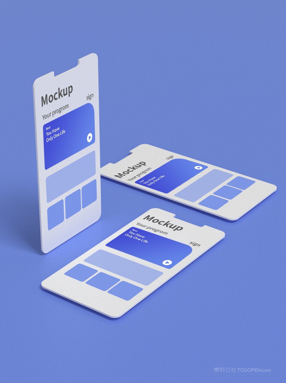 手机屏app手机ui作品展示样机 (2)