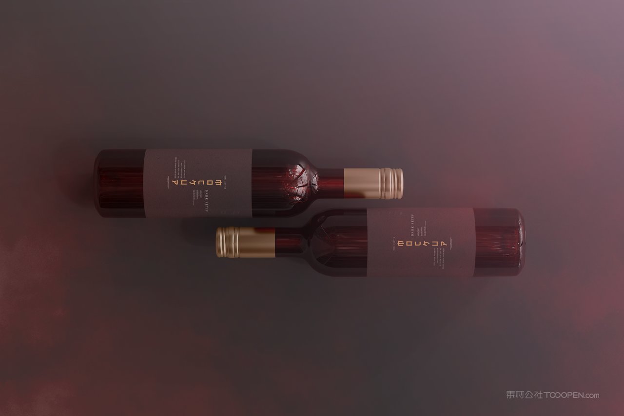 红酒葡萄酒瓶贴外包装效果图vi展示样机 (14)