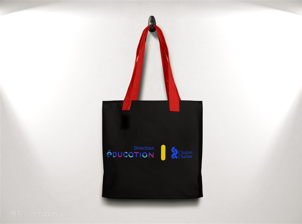 黑色手提包VI样机PSD贴图