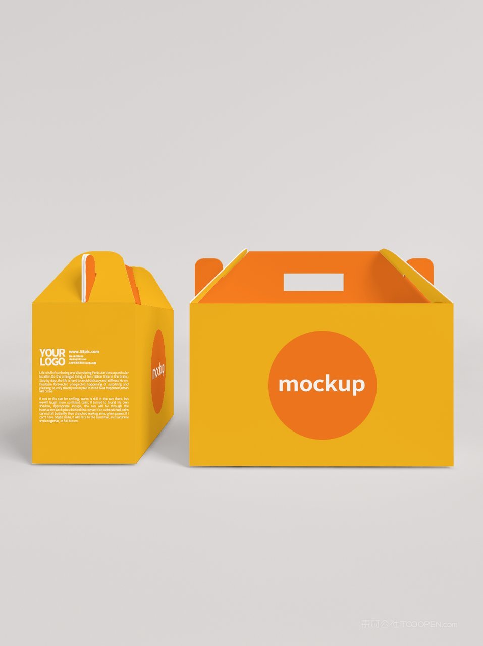 手提式纸箱包装样机