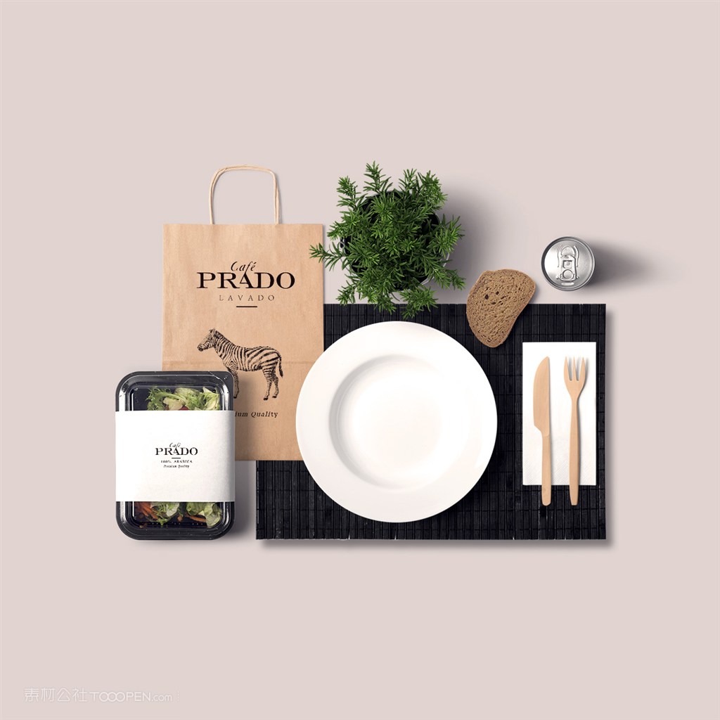 咖啡厅品牌vi样机模板贴图