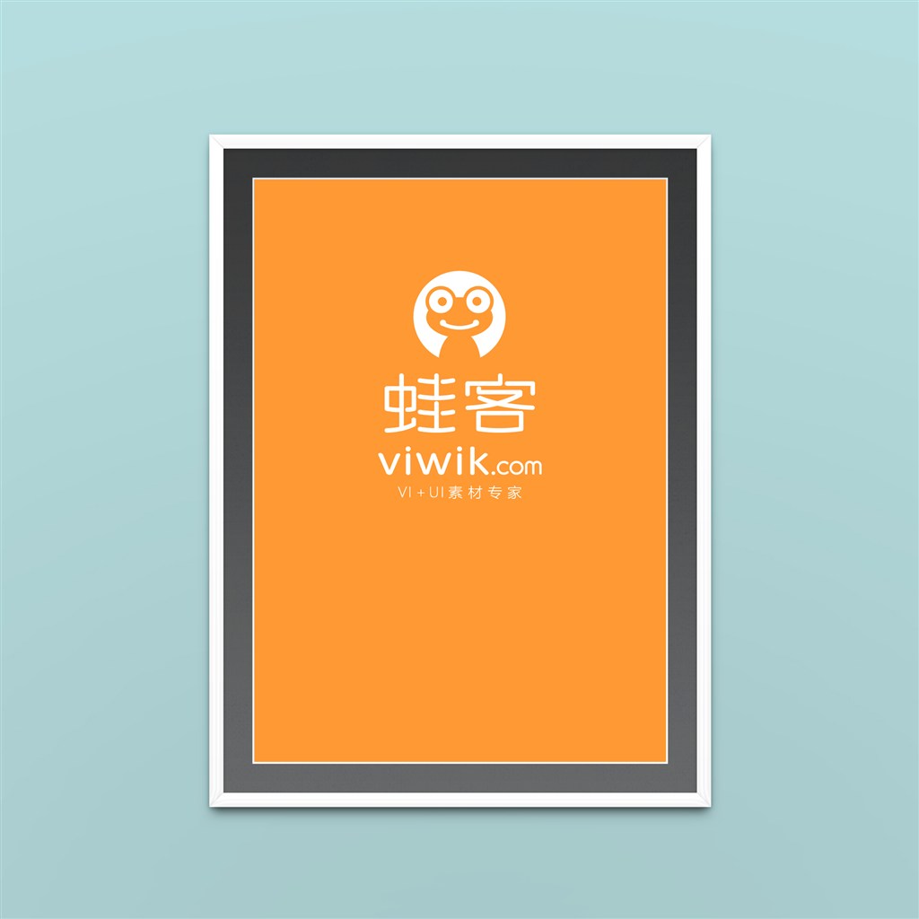 挂在墙上海报样机