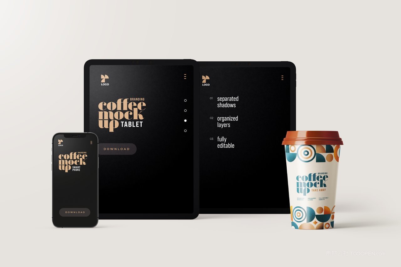 品牌奶茶咖啡logo定制vi包装展示样机 (28)
