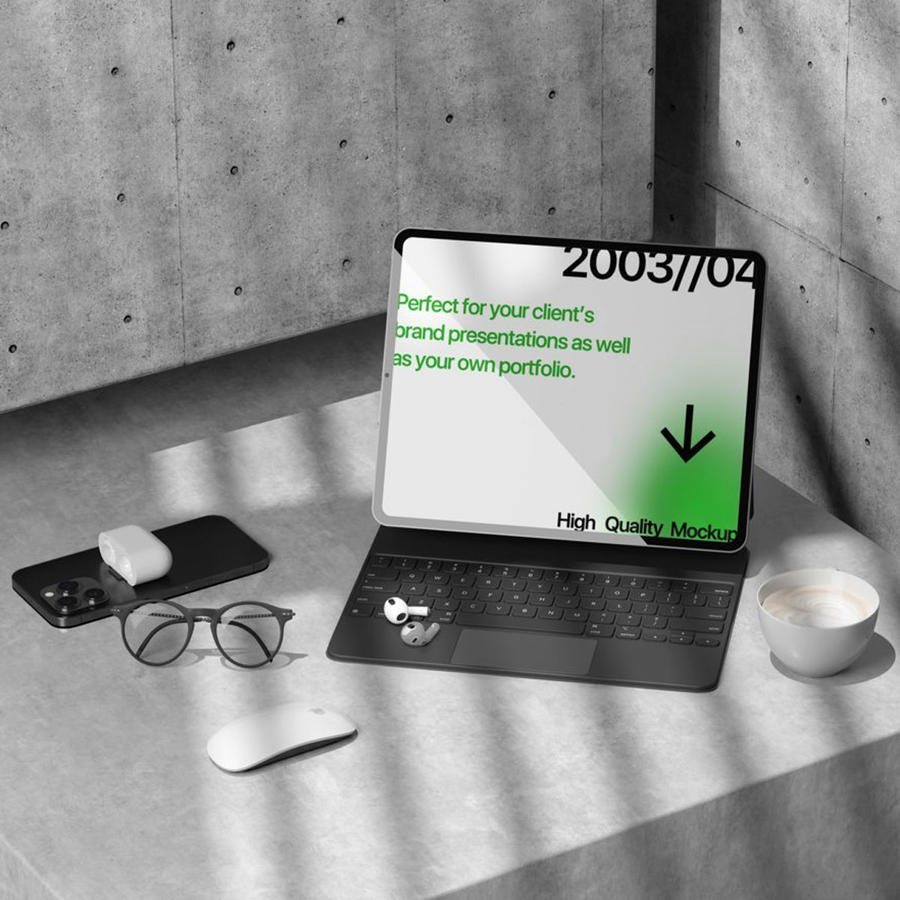 优雅平板电脑样机