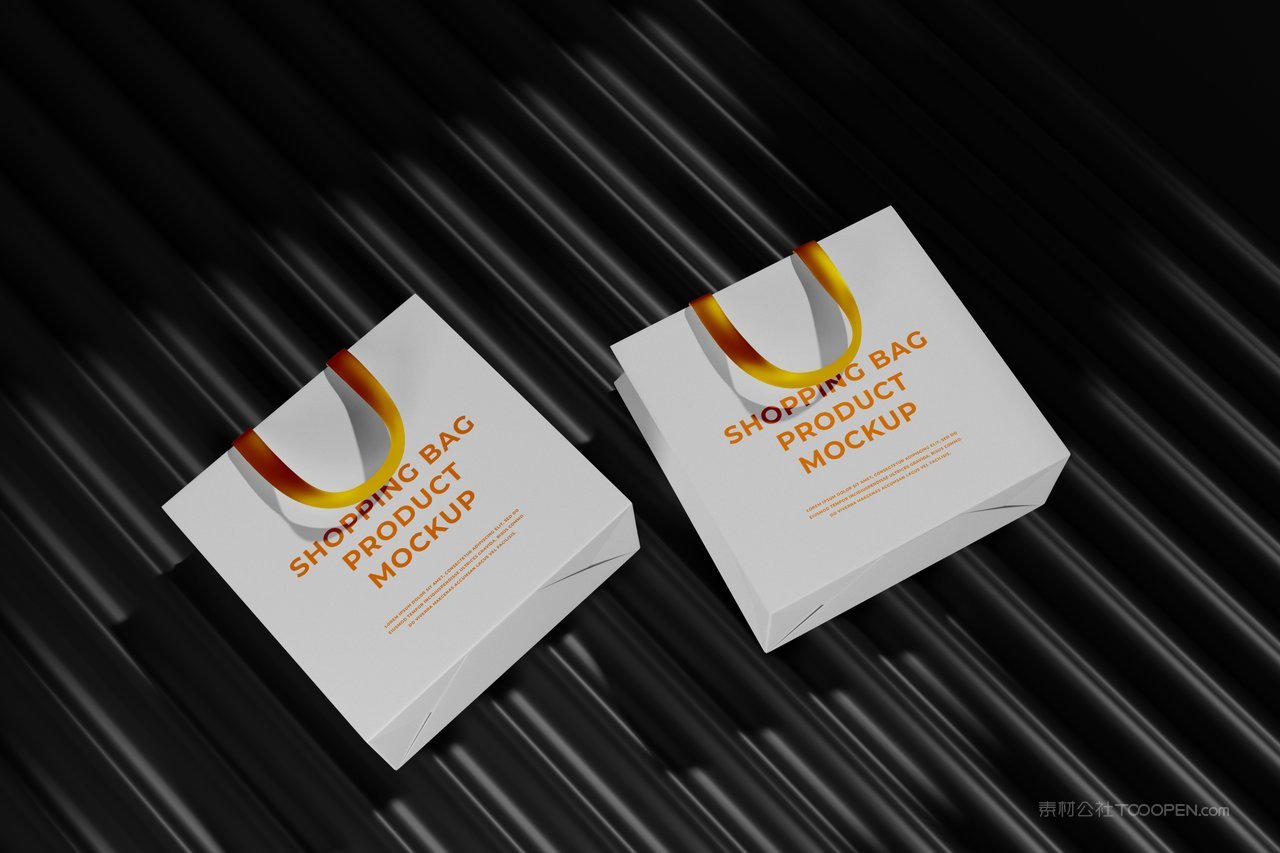 黑暗中的购物袋样机