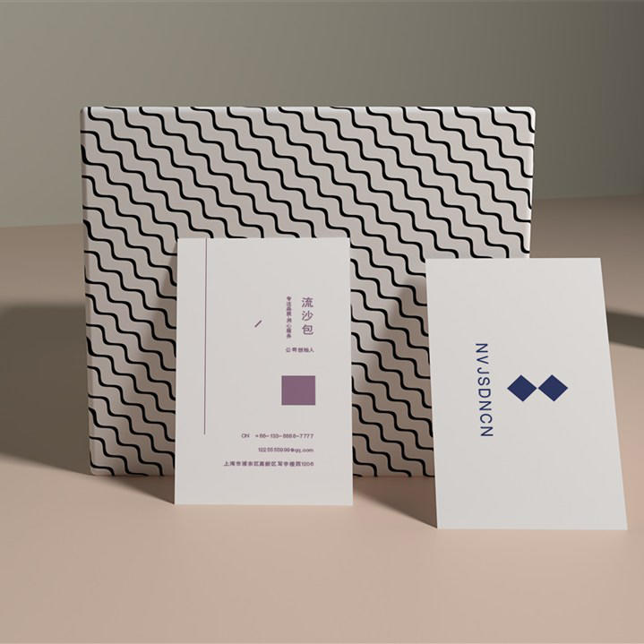 大气简约光影下的卡片名片样机