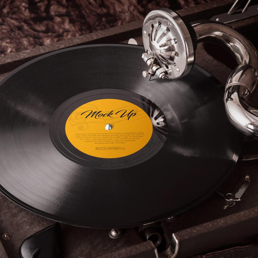 复古怀旧黑胶唱片ps样机 (3)
