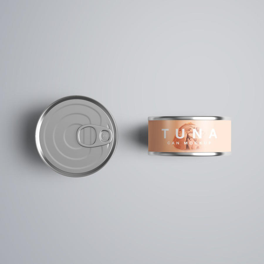 食品午餐肉罐头包装罐形包装展示样机 (1)