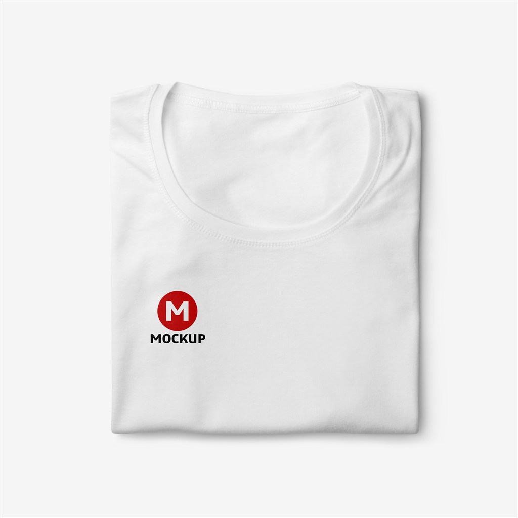 女士圆领T恤样机