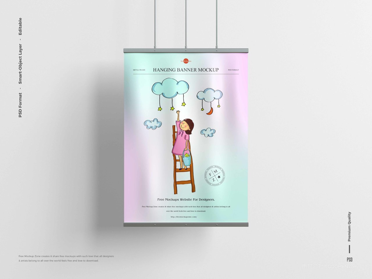 金属框架悬挂横幅样机