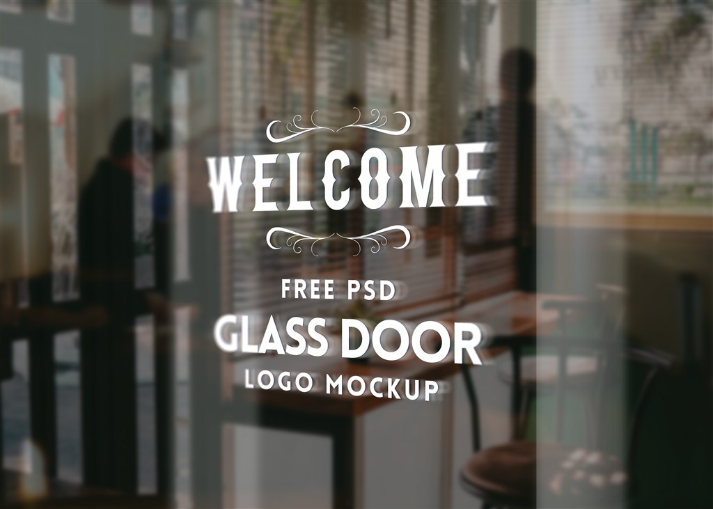 logo玻璃墙展示样机