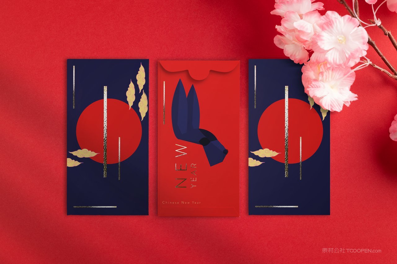 2023兔年兔子红包新年样机喜庆样机 (3)