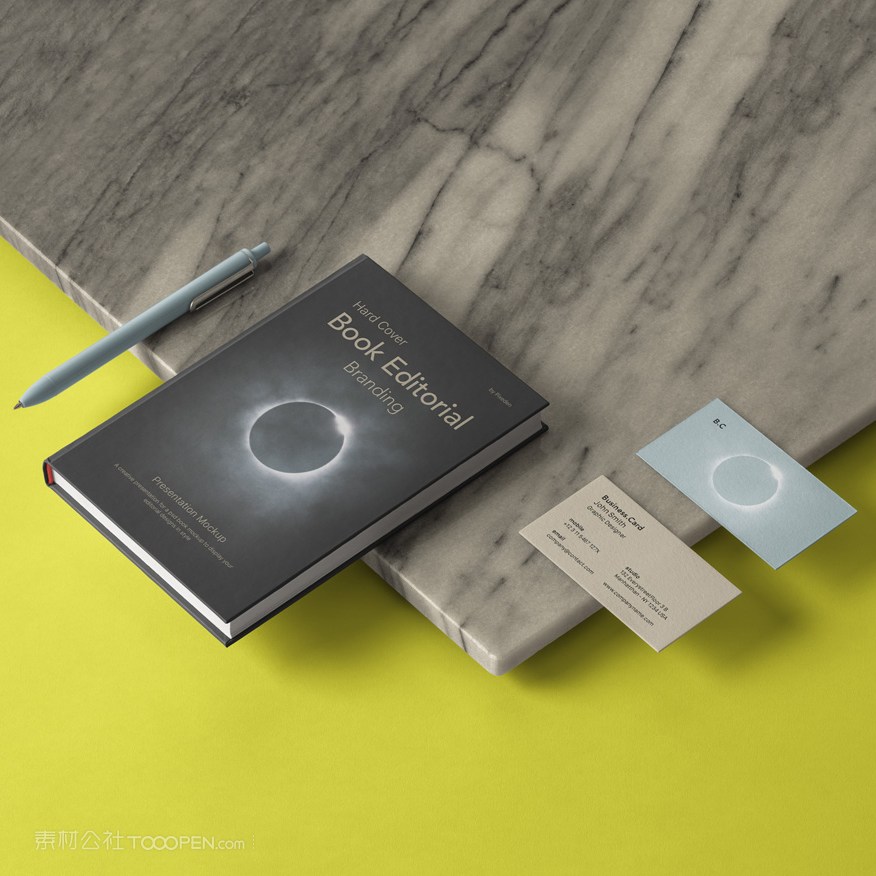 名片书籍封面贴图样机