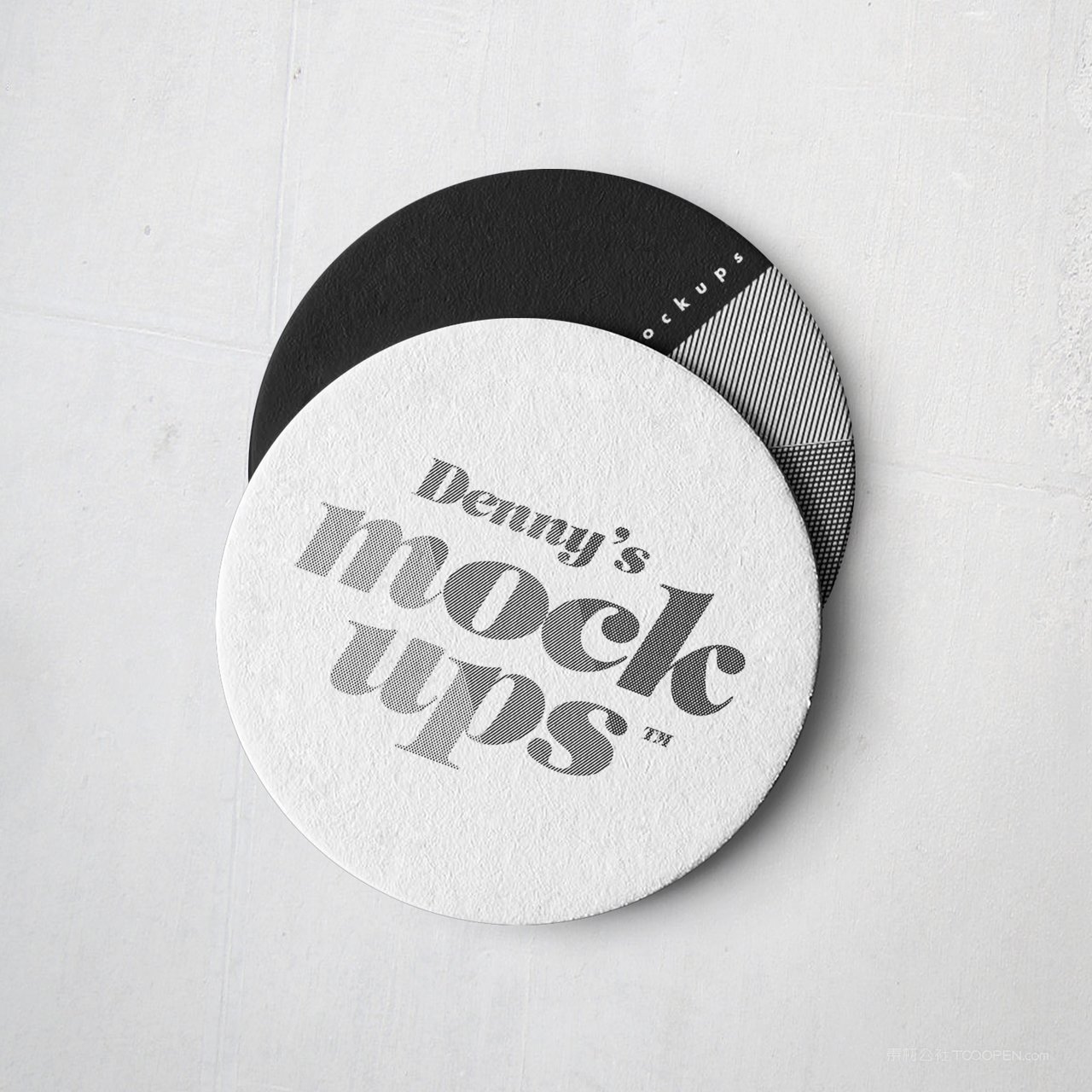 圆形杯垫餐厅桌垫样机 (1)