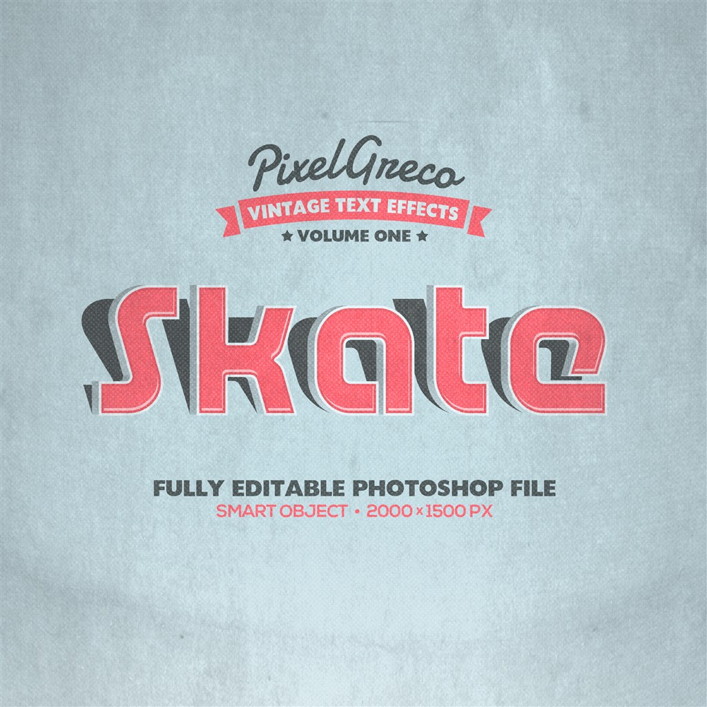 skate立体字母设计标志样机