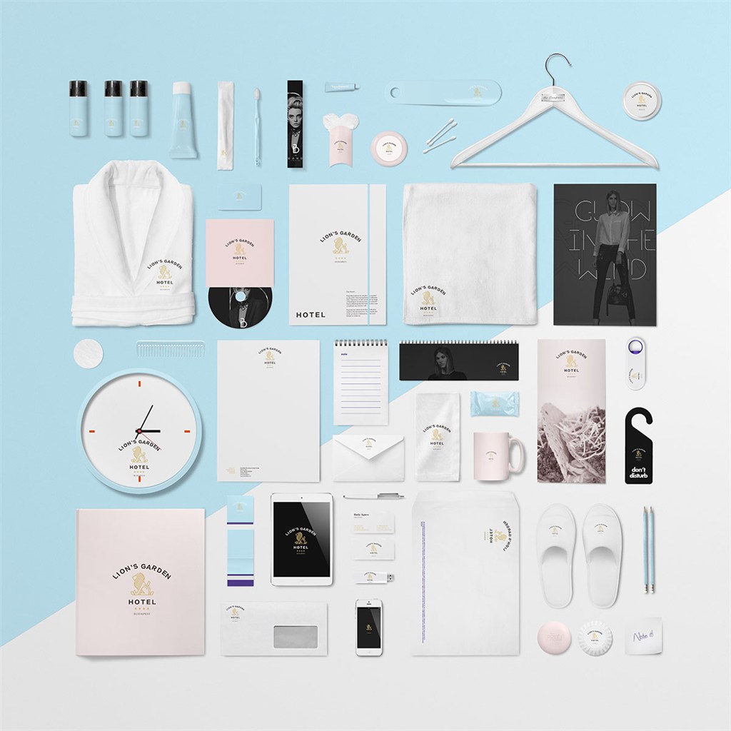 高档酒店品牌vi样机模板