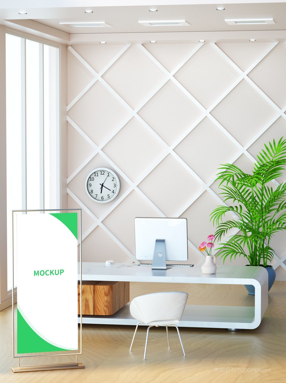 企业前台vi形象墙logo标志样机前台样机 (19)