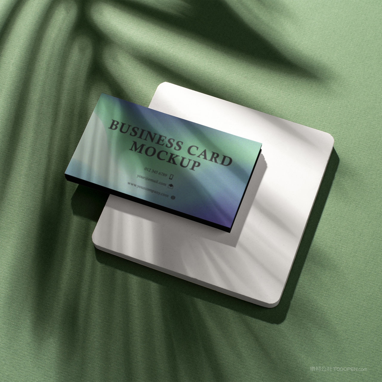 绚丽多彩的时尚vi光影卡片名片贴图样机