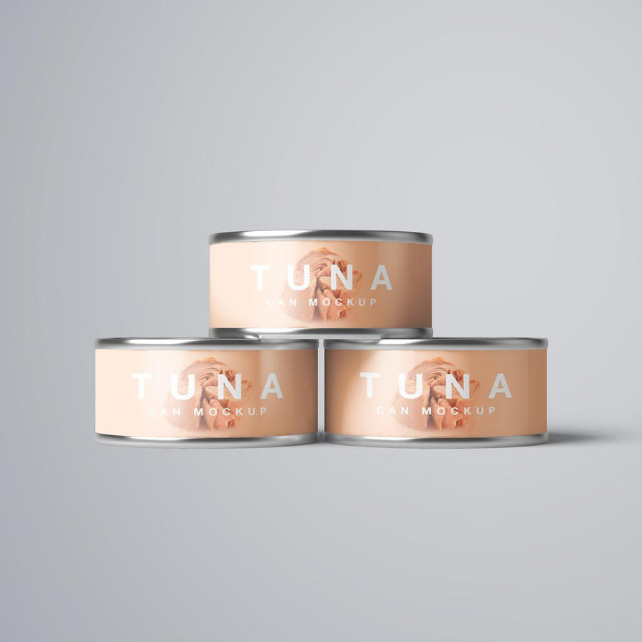 食品午餐肉罐头包装罐形包装展示样机 (3)