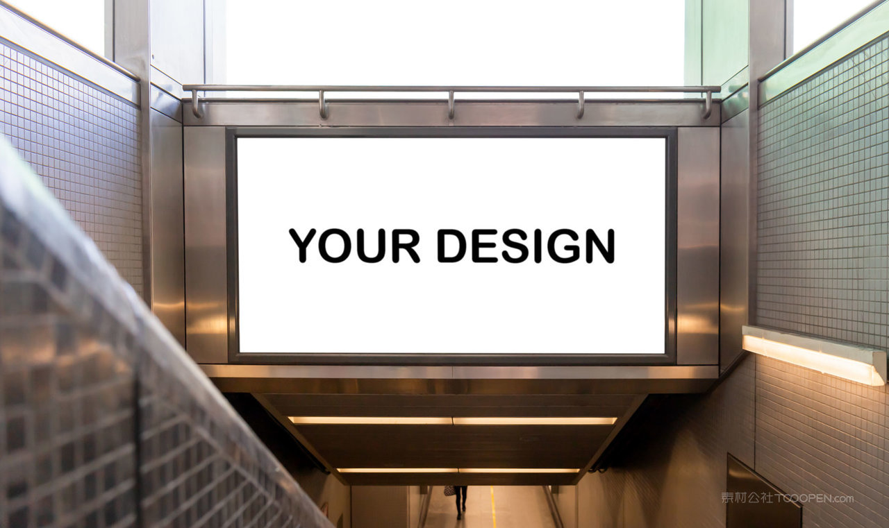 城市地铁户外投放横图户外广告牌样机 (5)