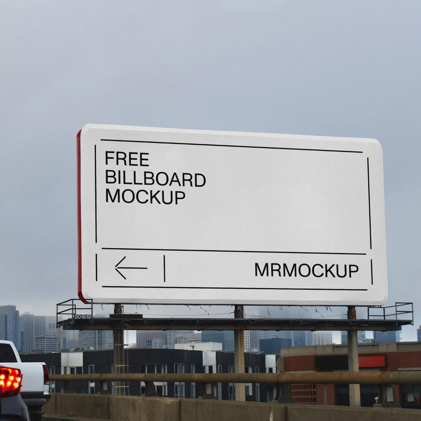 城市高炮广告城市广告牌PSD模型