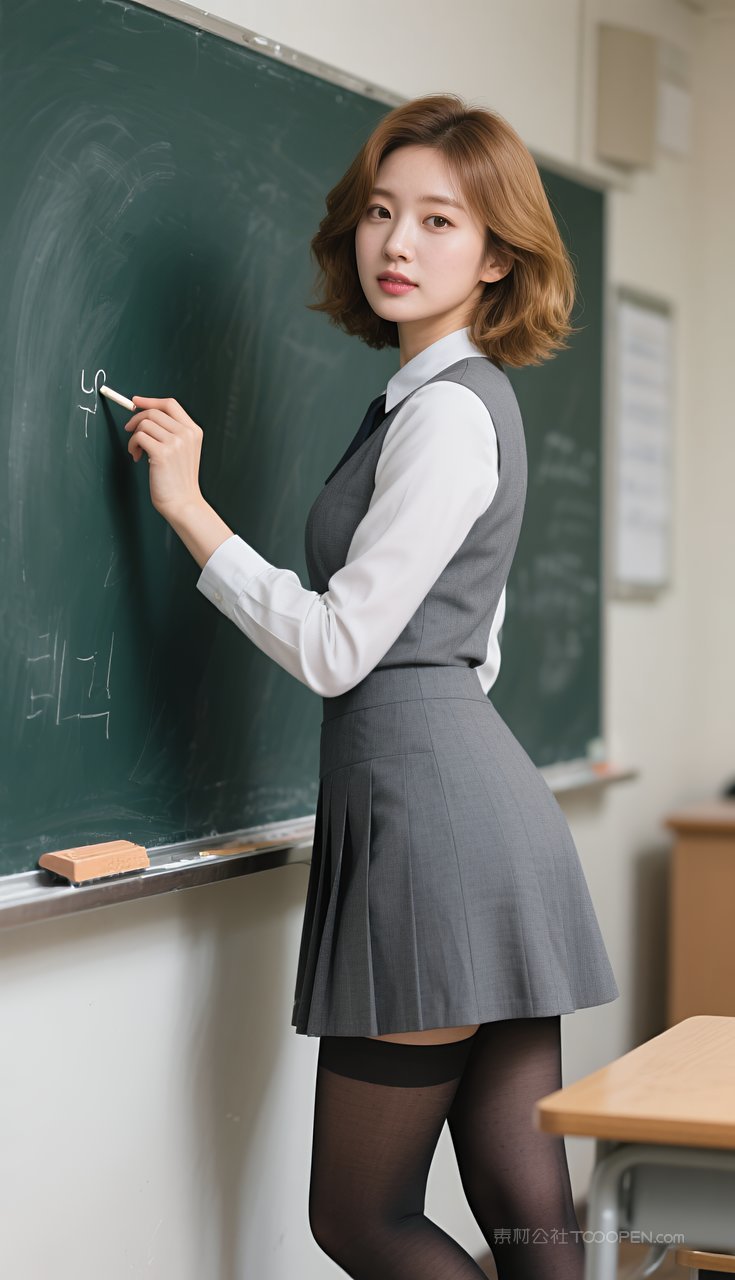 性感长腿写真丝袜美女制服短裙