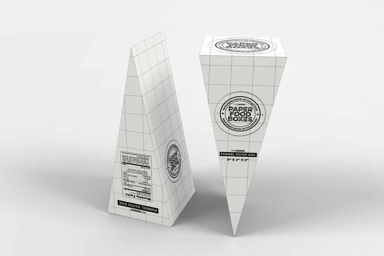 鸡米花包装盒品牌食品纸质包装贴图样机 (9)