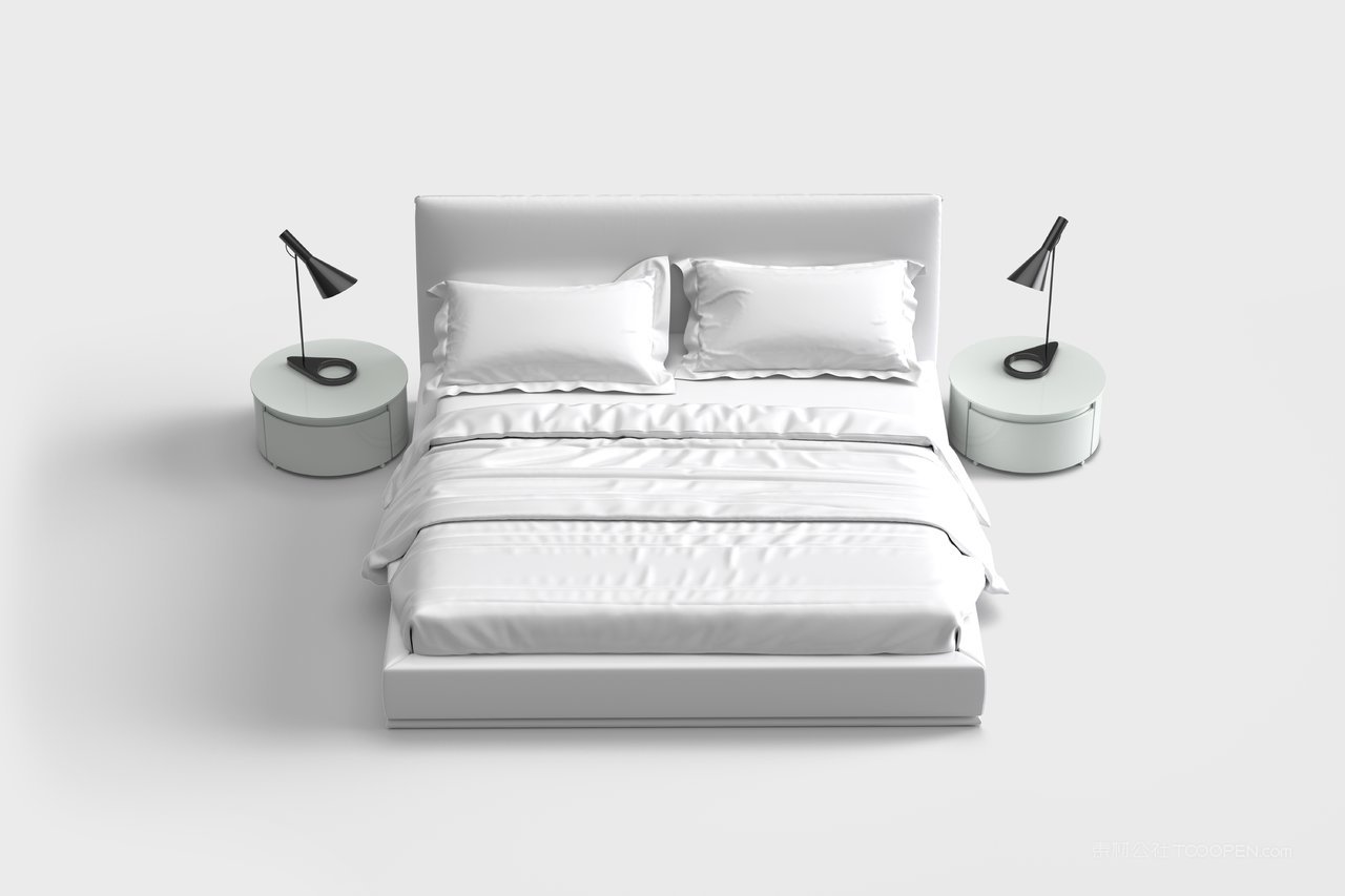 双人床床铺印花样式样机 (3)