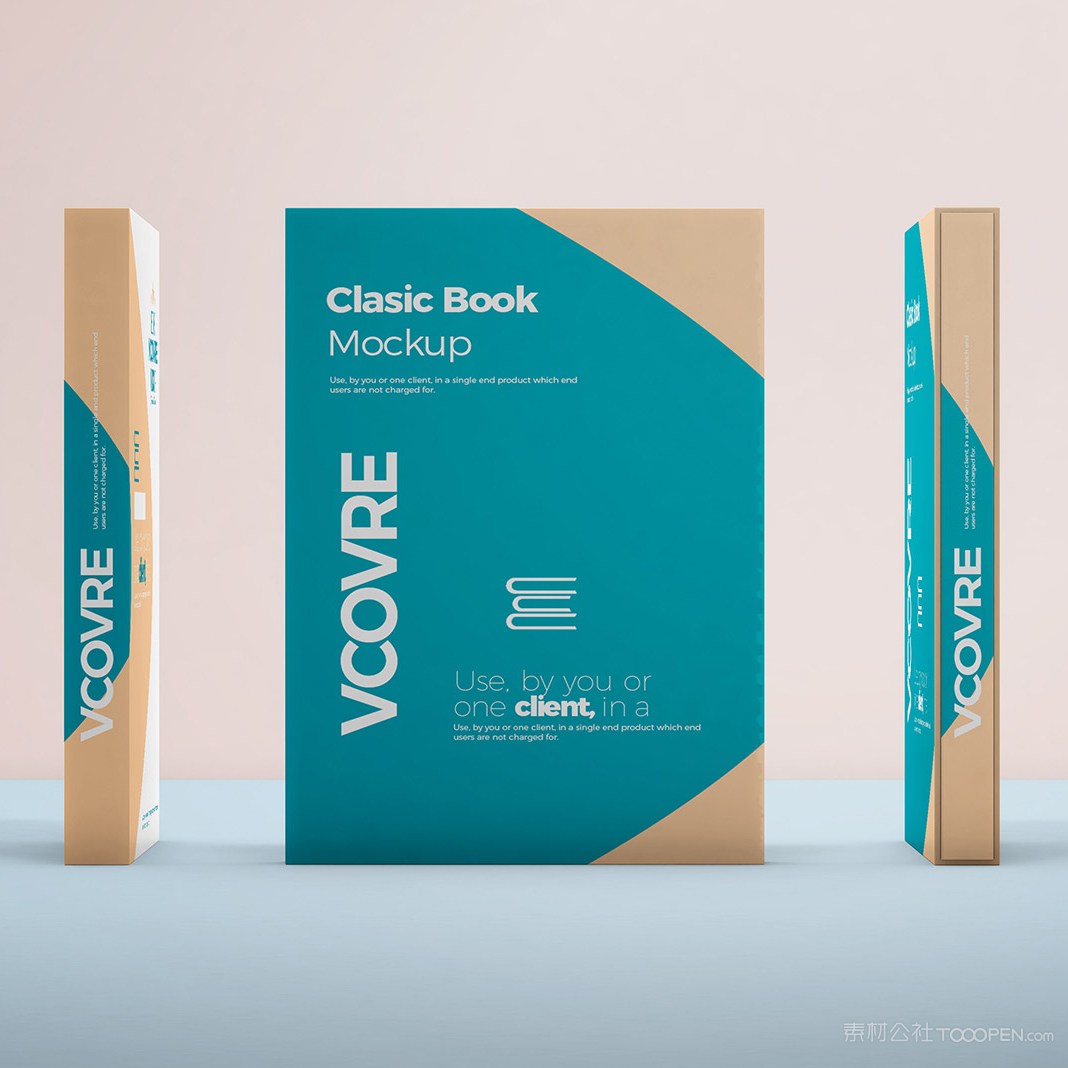 书籍封面侧面贴图样机