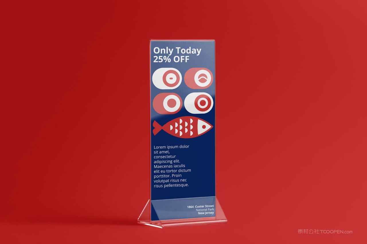 日式餐饮品牌创意亚克力桌牌样机