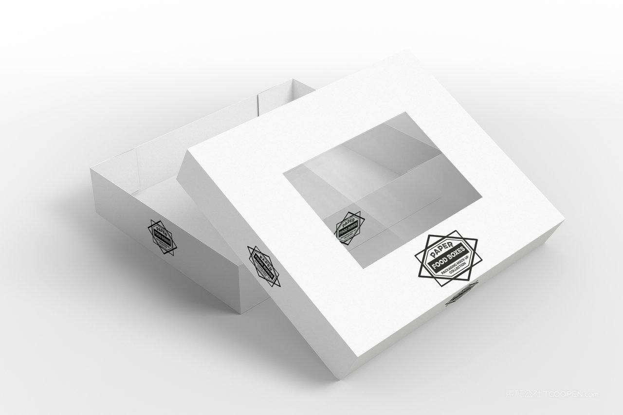 烘焙蛋糕面包店食品纸质包装贴图样机 (8)