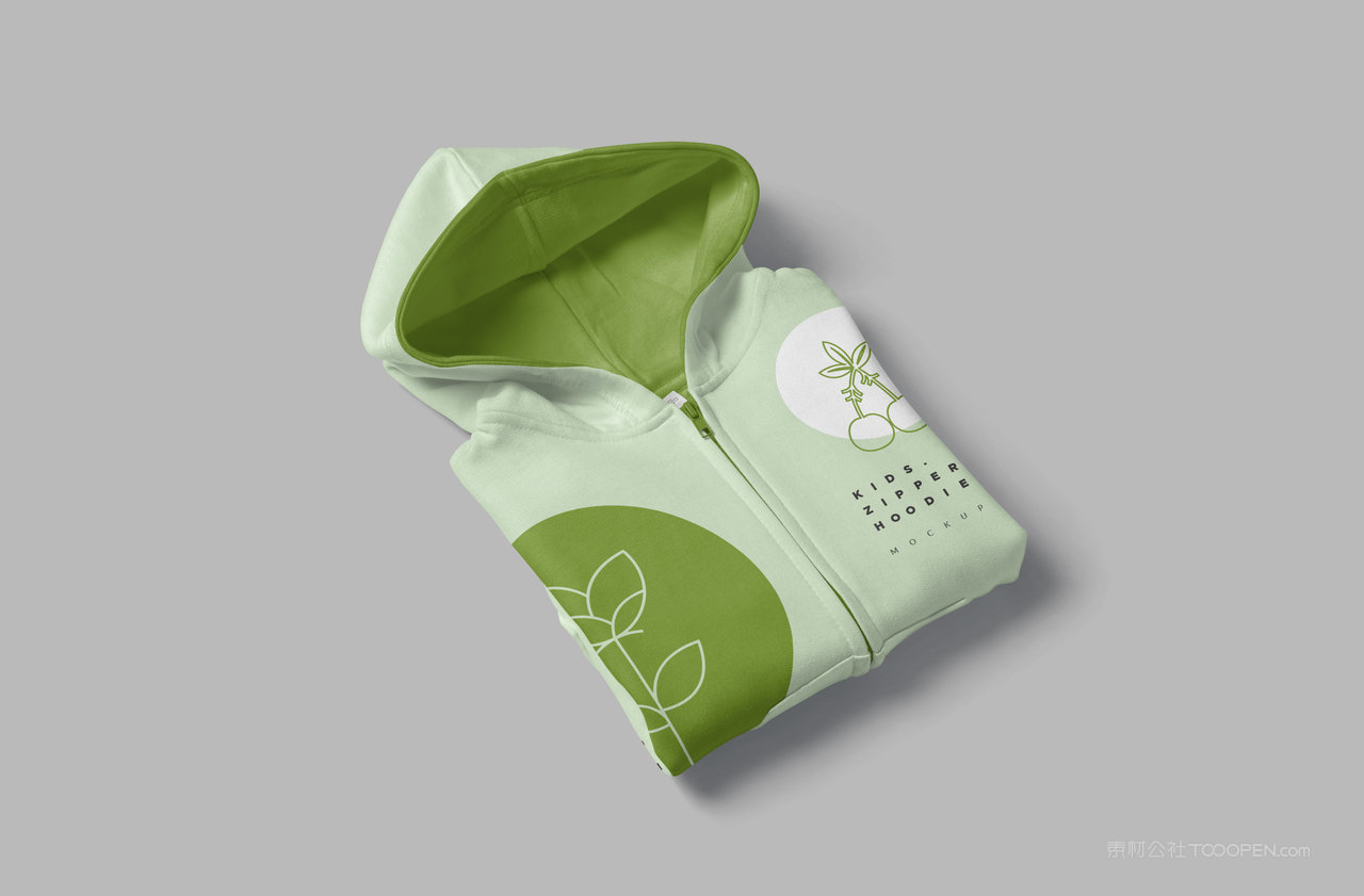 儿童拉链连帽衫样机