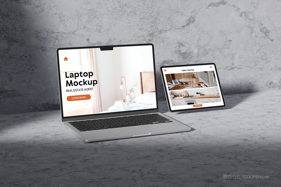 笔记本电脑和平板样机