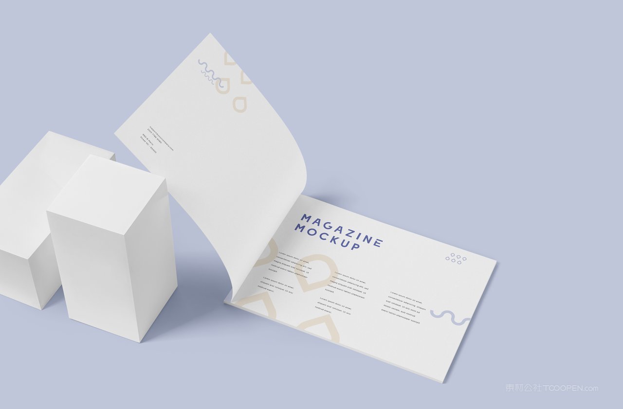 a4尺寸横版画册书籍vi展示样机 (4)