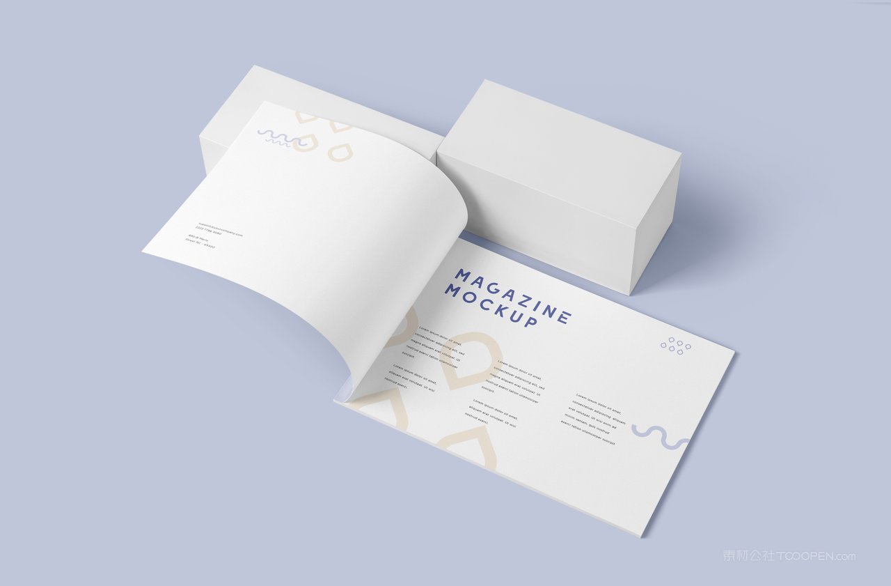 a4尺寸横版画册书籍vi展示样机 (1)