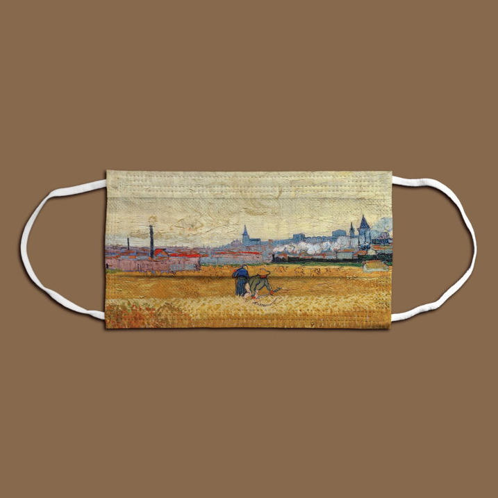 美术艺术展览馆口罩样机