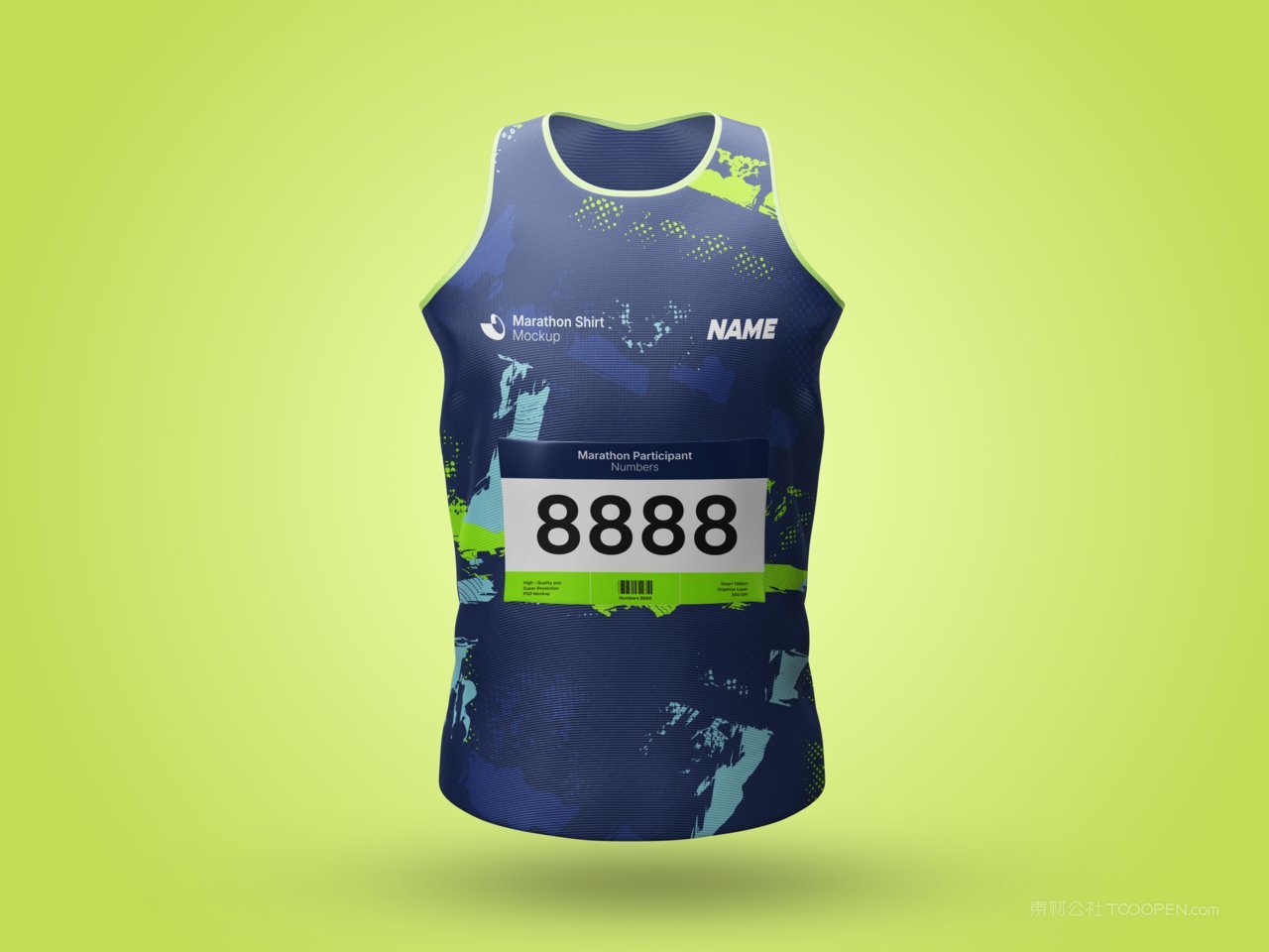 马拉松式衬衫样机