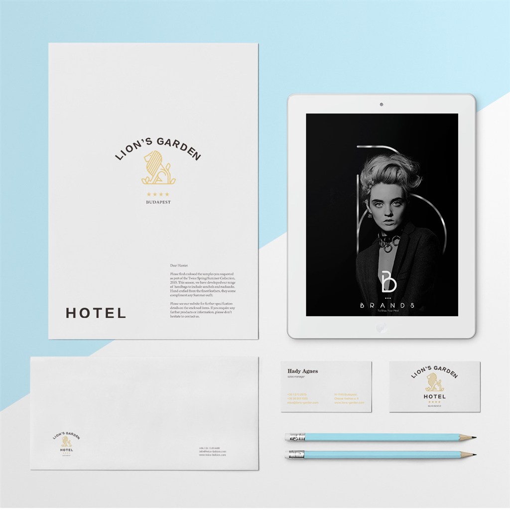 高档酒店品牌vi平板iPad样机模板
