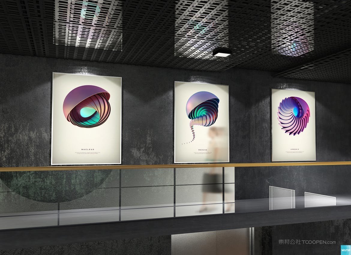 时尚展览馆海报样机