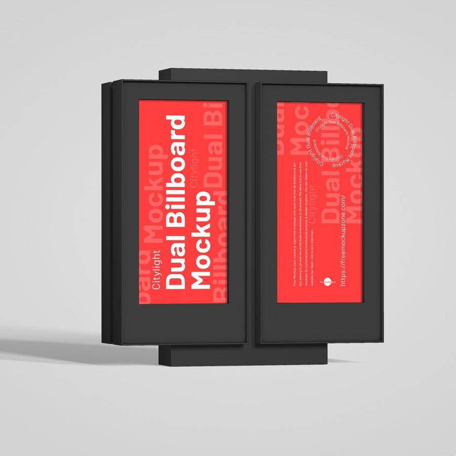 双面广告牌样机