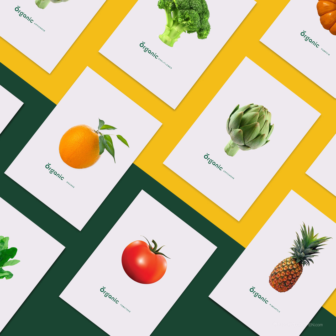 果蔬品牌VI宣传单贴图样机