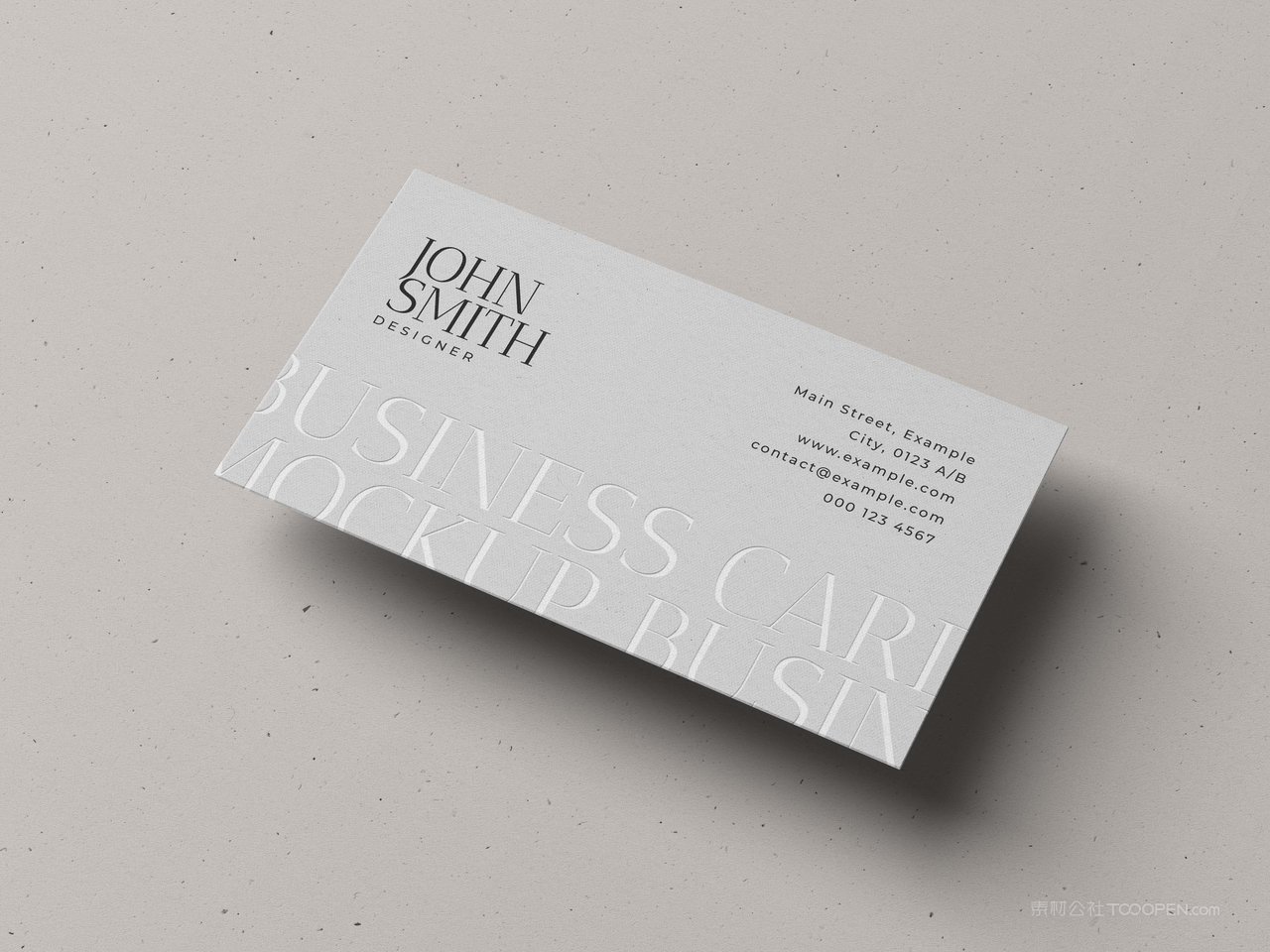 浮雕工艺名片样机