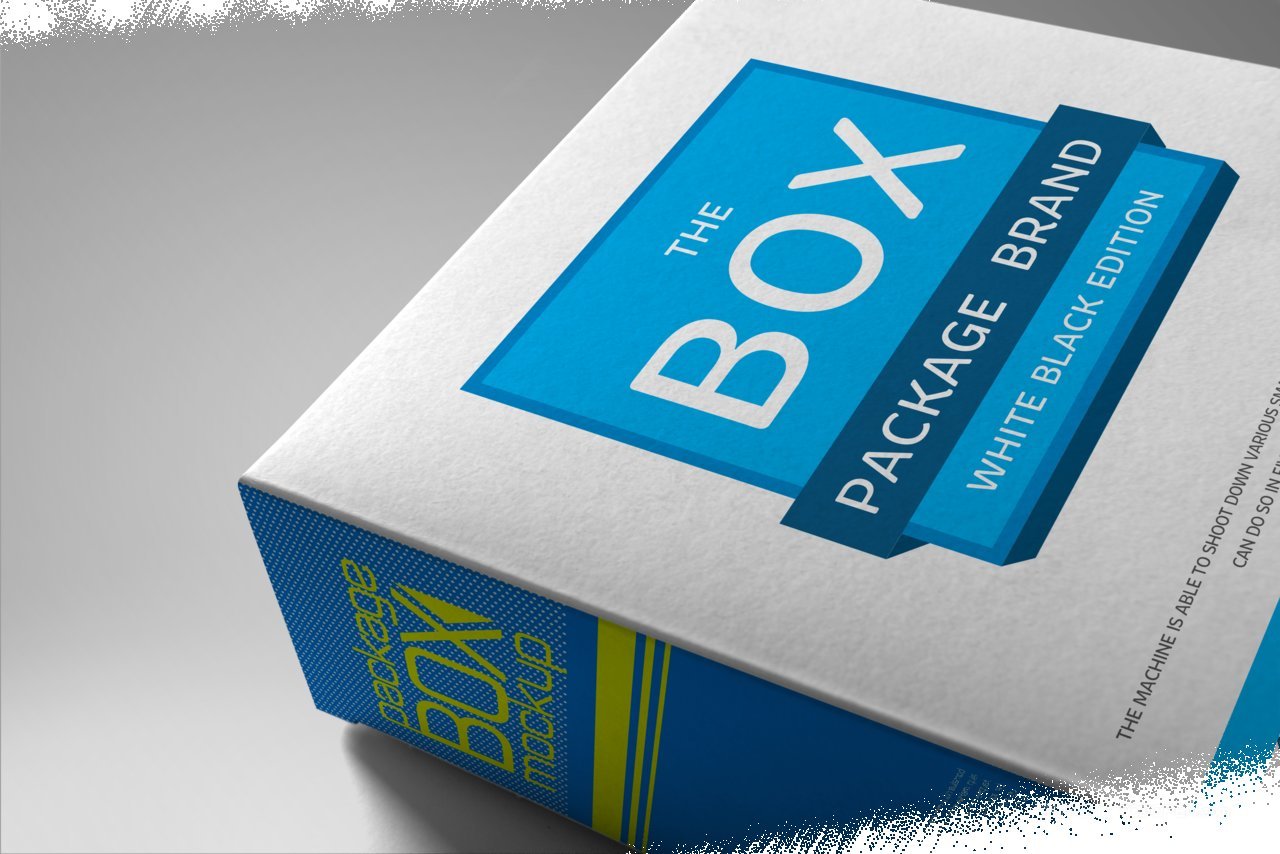 蓝色折叠盒常用的纸盒包装展示样机 (7)