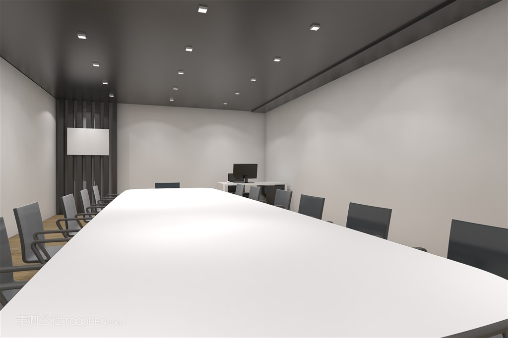 公司企业前台形象墙室内贴图样机设计模板效果VI素材PSD分层