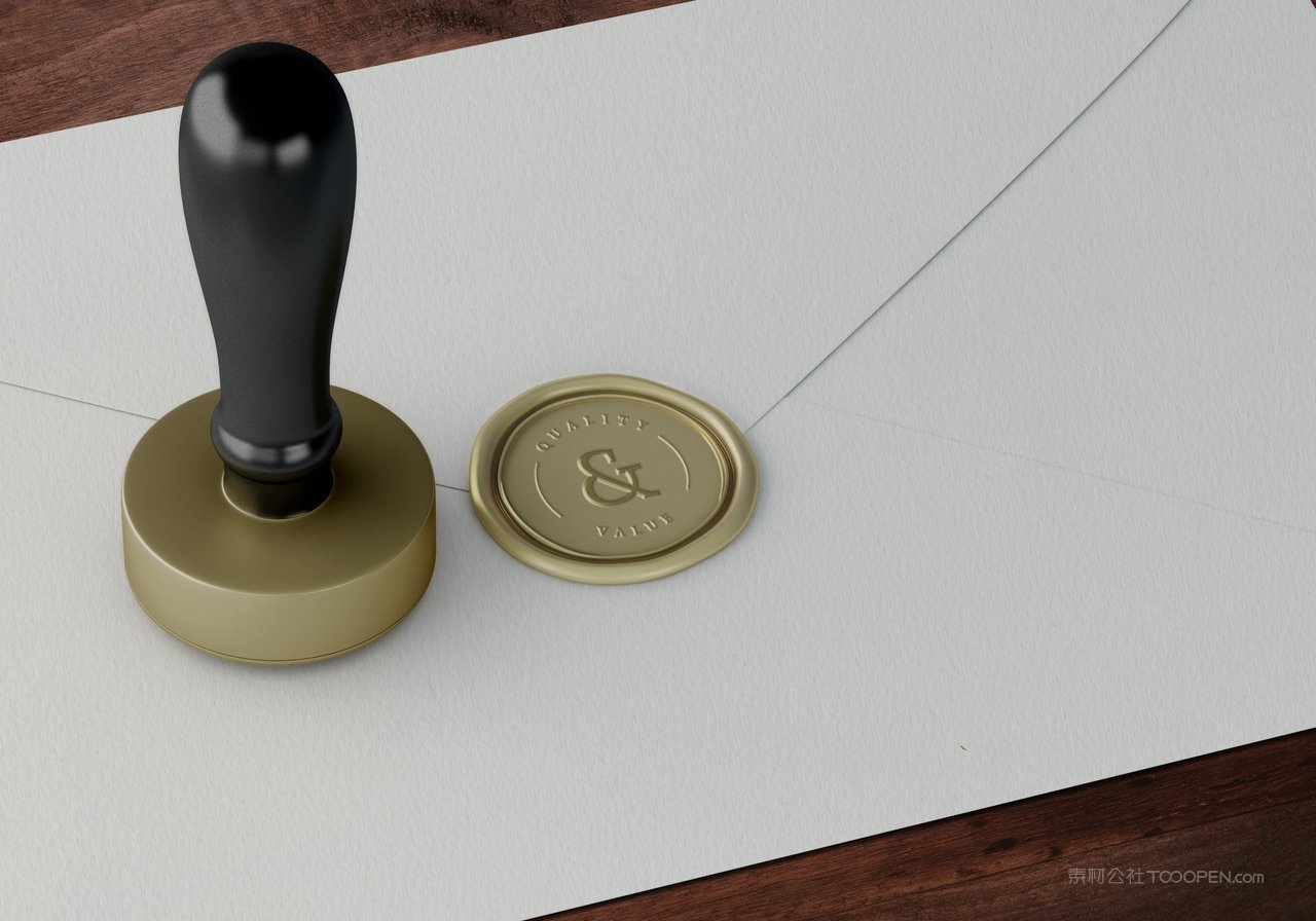 印章盖章火漆封浮雕logo企业标志展示样机 (9)