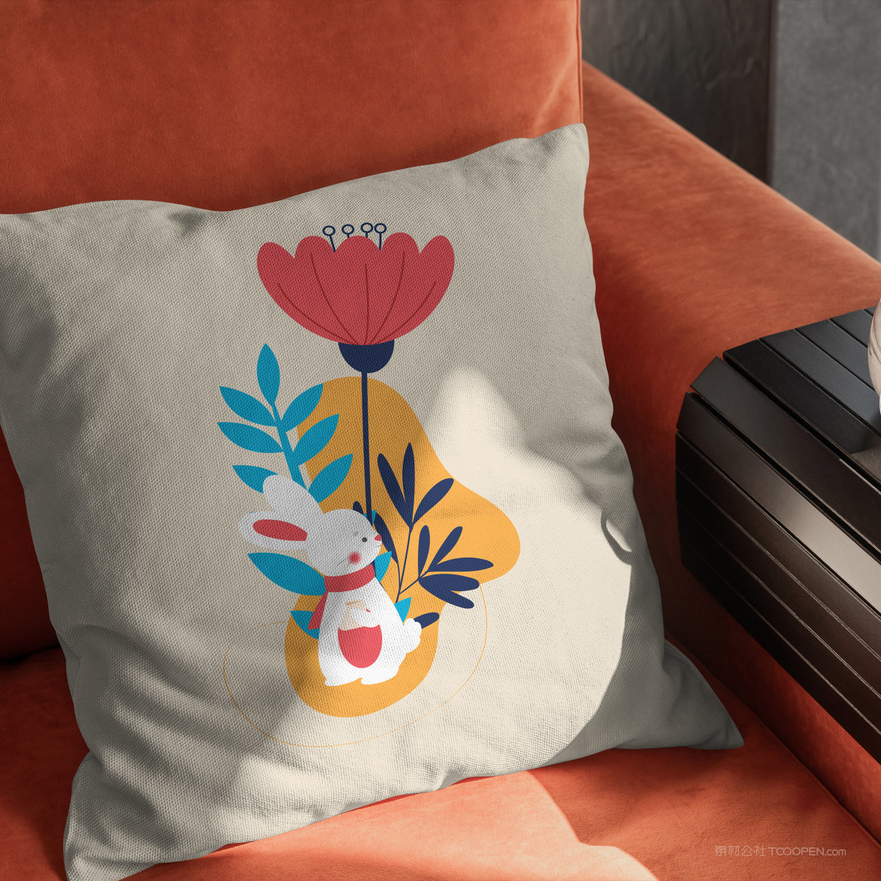 光影靠垫抱枕贴图样机