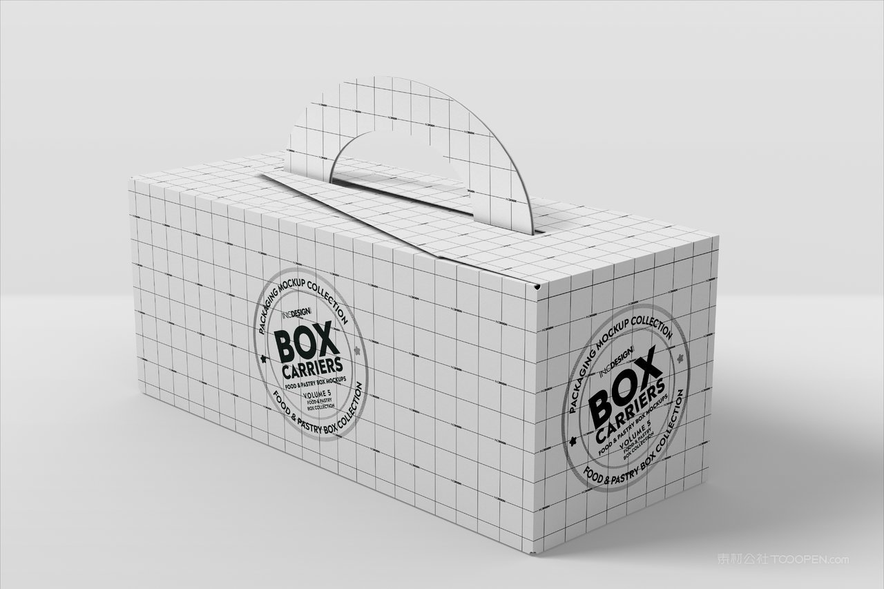 烘焙蛋糕面包店品牌食品纸质包装贴图样机 (3)