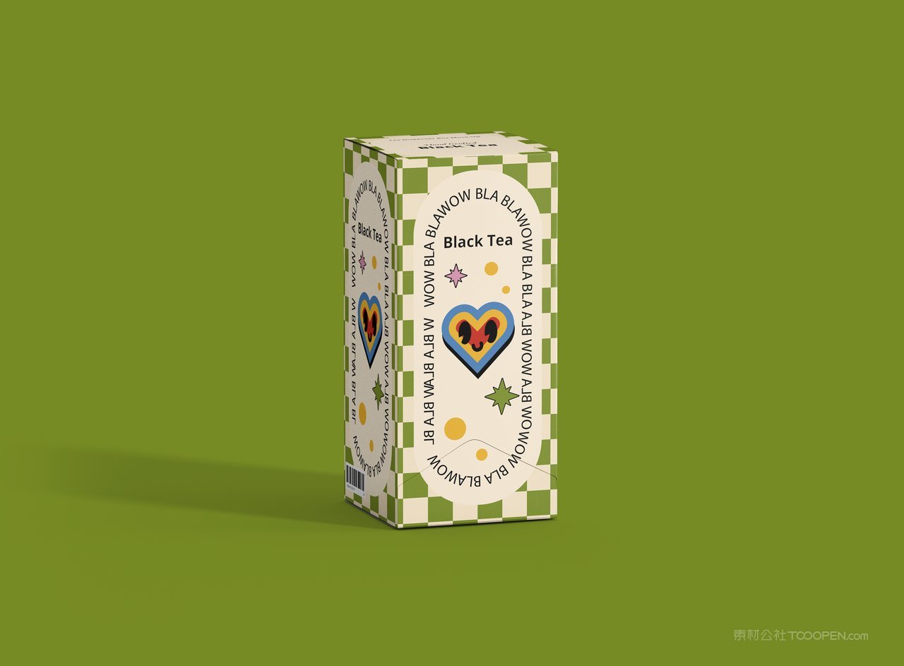 【2134期】清新绿茶包茶袋包装纸盒样机 (4)
